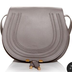 Chloe Marcie Cashmere Gray Crossbody Handbag